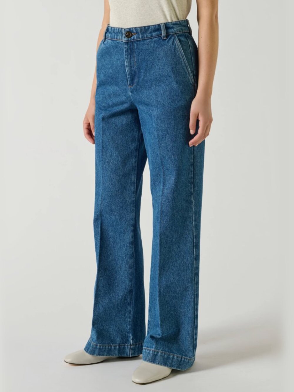 soeur California Jeans in Washed Blue Denim